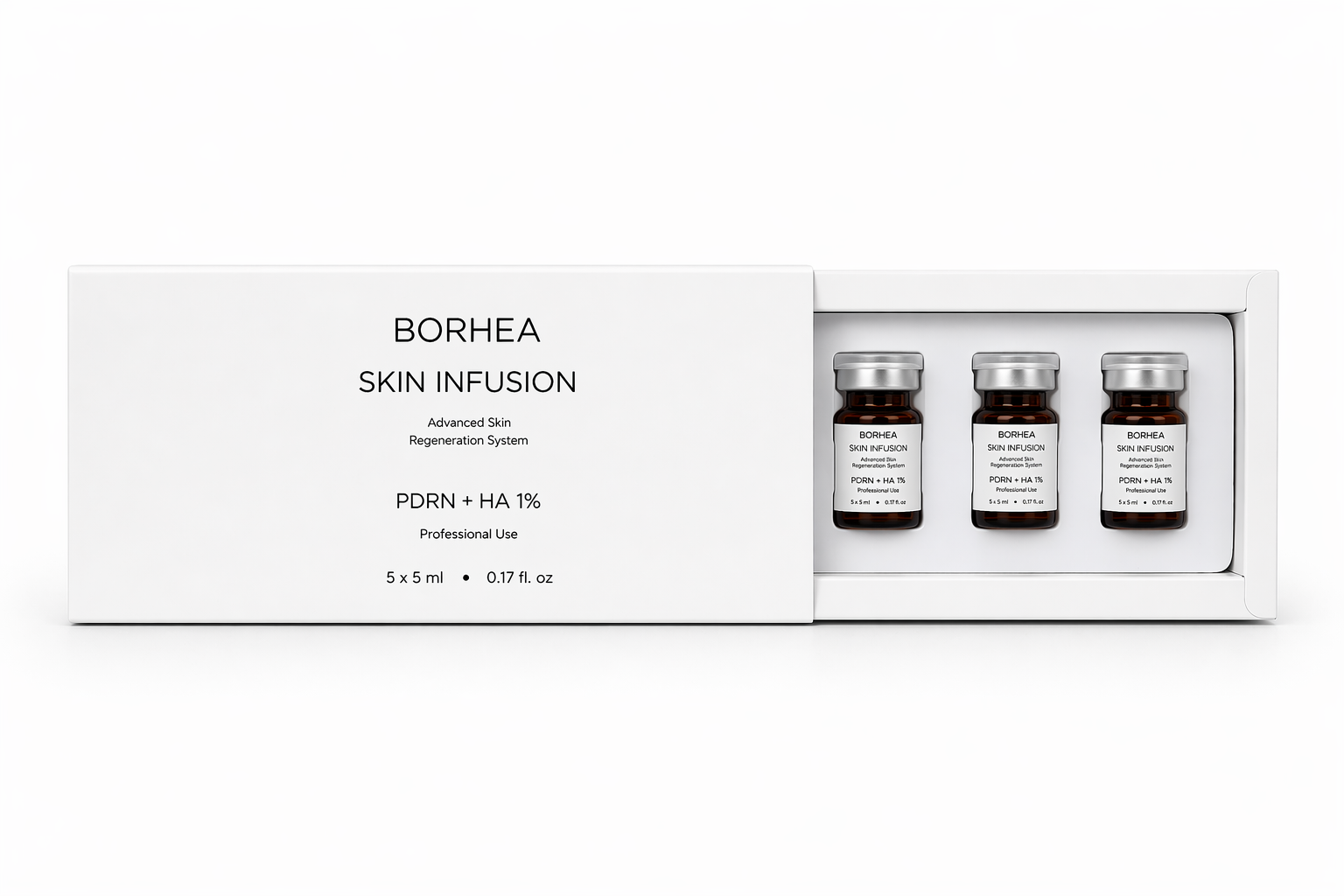 BORHEA SKIN INFUSION PDRN + HA 1% – 5x5 ml - immagine 2